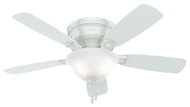 Hunter Fan Company 48 Low Profile, Hunter White Ceiling Fans With Lights