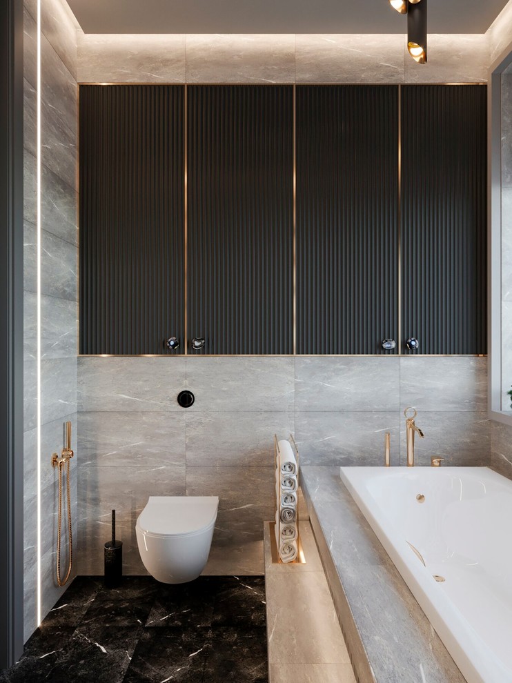 Дизайн - проект ванной комнаты с окном . Казань , 2019