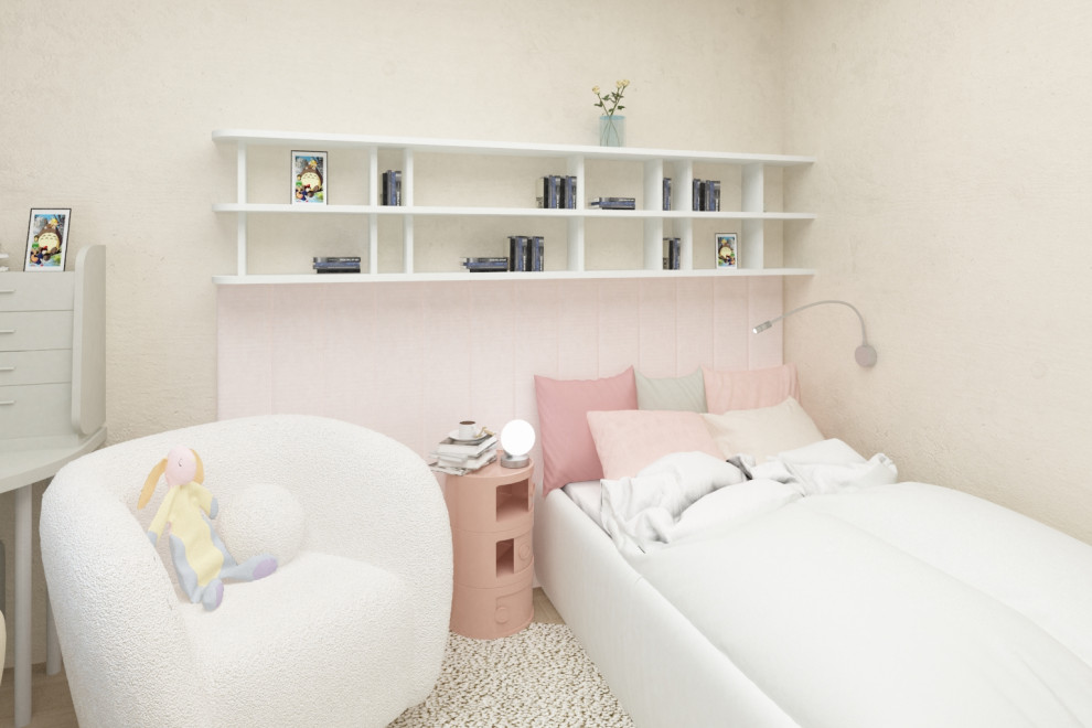 Реновация спальни девочки, ул. Скочилова. Совместный проект с В. Кархалевой