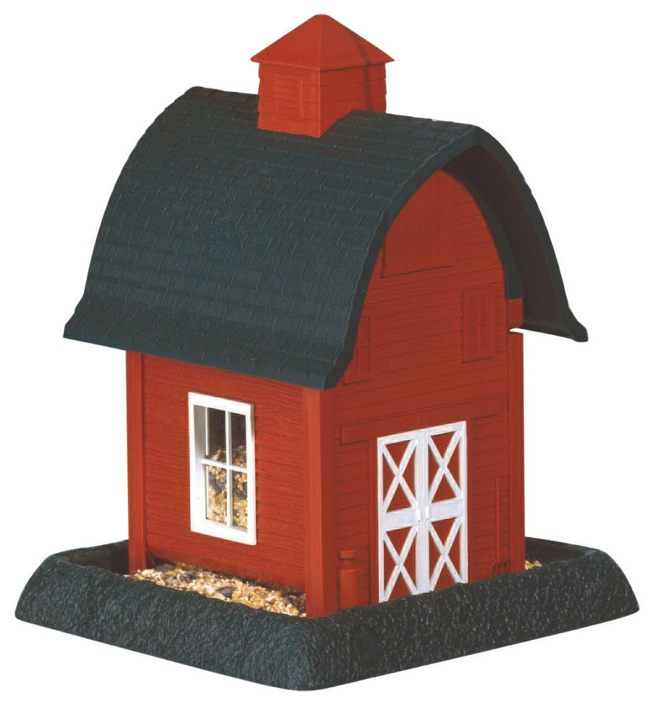 8 lb. Capacity Barn Village Collection Bird Feeder Contemporary