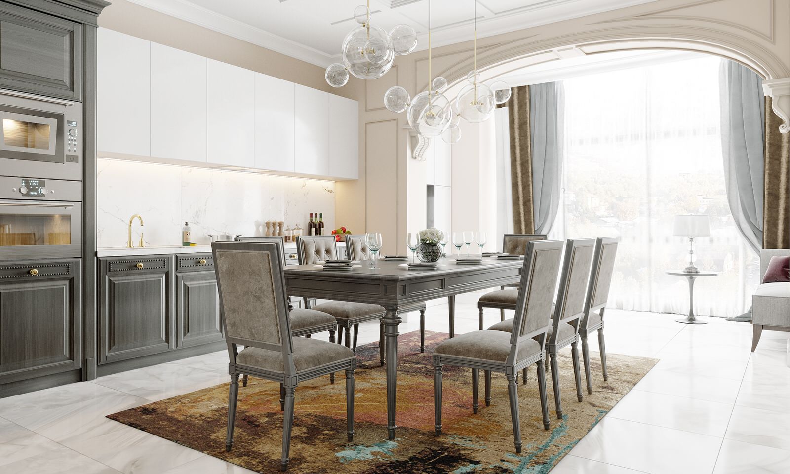 Квартира неоклассика 170м2