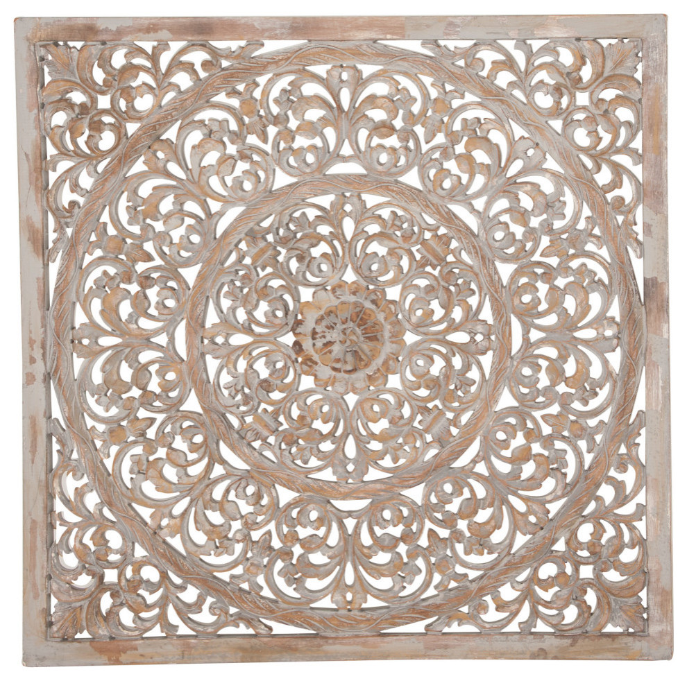 Traditional Brown Wood Wall Decor 86495 - French Country - Wall Accents ...