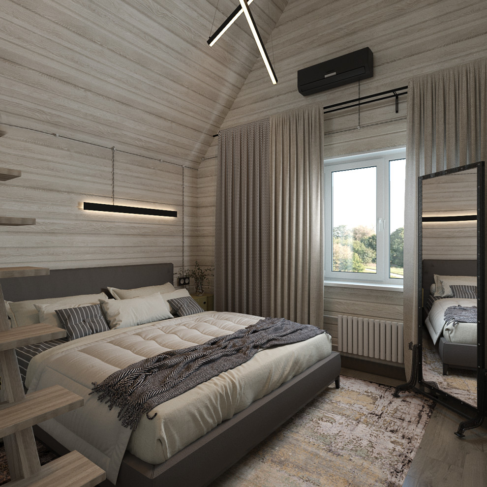 Небольшой загородный дом с мансардным этажом