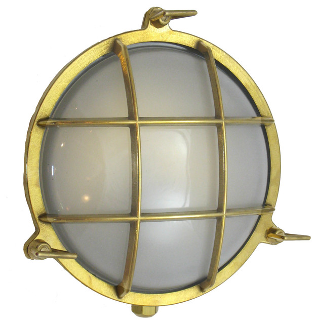Round Cage Light Solid Brass Interior Exterior By Shiplights Round Cage Light Solid Brass Interior Exterior By Shiplights Unlacquered