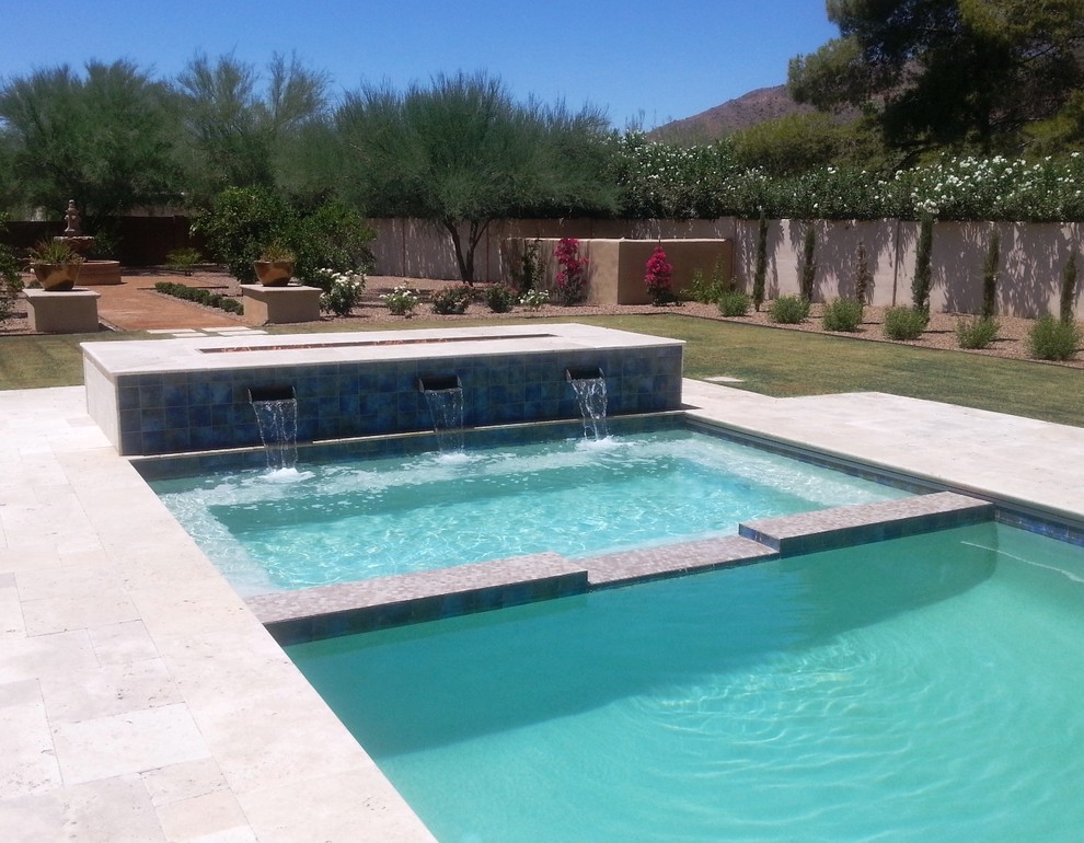 This is an example of a mediterranean pool in Phoenix.