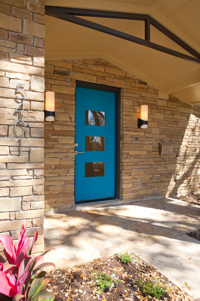 Example of a trendy home design design in Austin