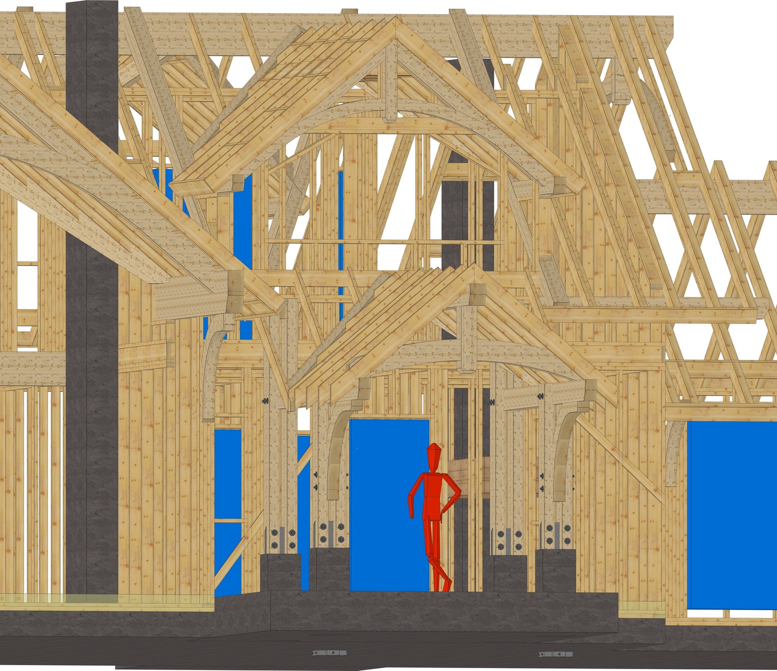 Тимбер Фрейм - проект деревянных конструкций (КД)