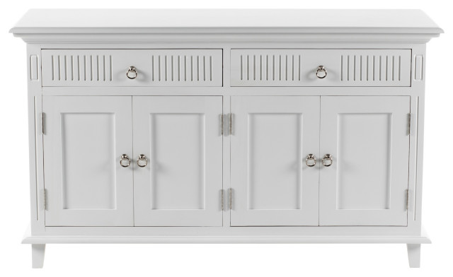 NovaSolo Buffet with 4 Doors Skansen Solid Wood in White