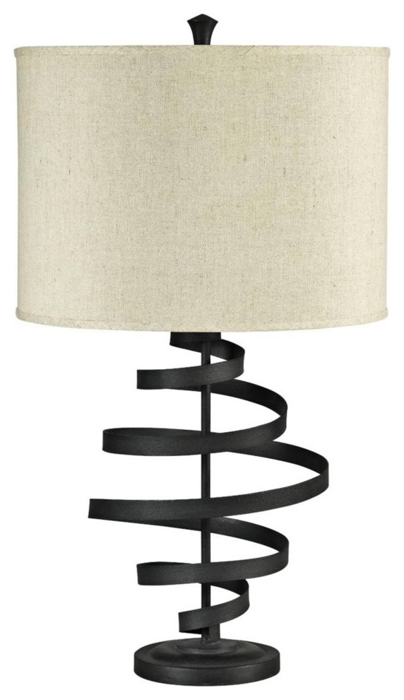 Contemporary Fulton Hand-Forged Iron Table Lamp