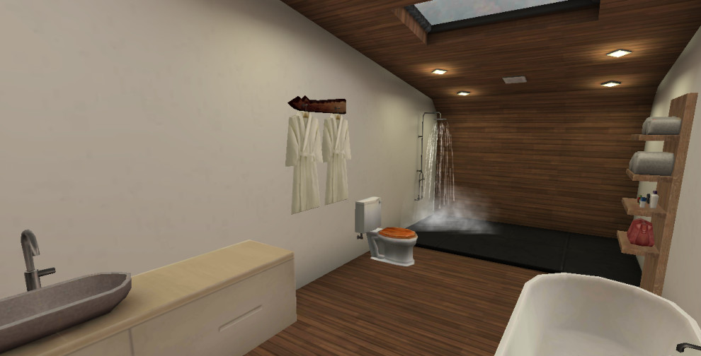 3D проект дома в лесу