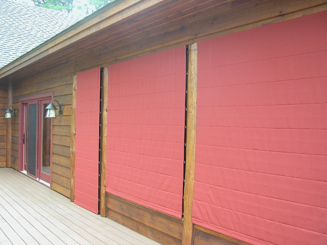 Porch Shades Keep The Weather And Dirt Out Rustic Minneapolis Porch Shades Keep The Weather And Dirt