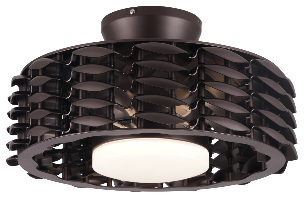 Oceano Bladeless Ceiling Fan, 6 Speeds with LED Light 23 Inch