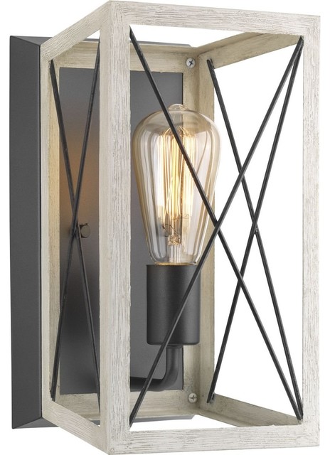 Progress Lighting Briarwood 1 Light Wall Sconce Graphite Progress Lighting Briarwood 1 Light Wall Sconce Graphite