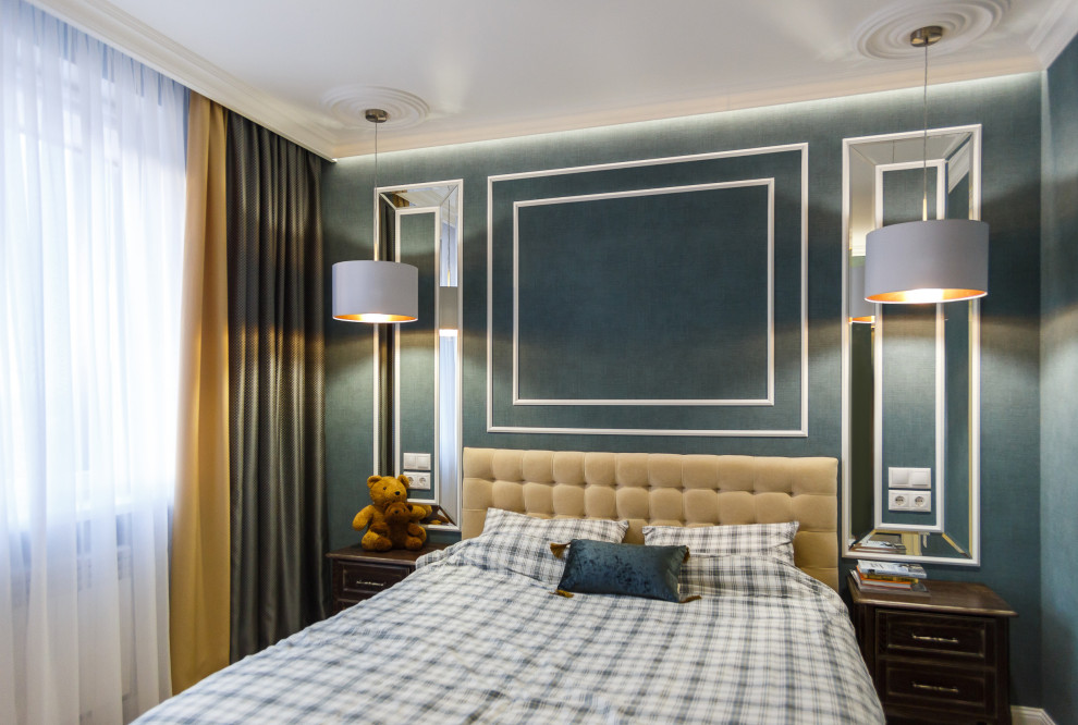 Разноцветная двухкомнатная квартира для девушки, которая любит вязать.