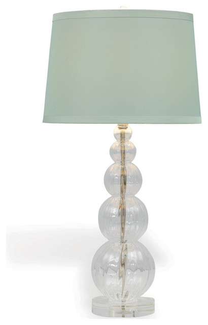 Alessandra Light Green Glass Coastal Style Table Lamp