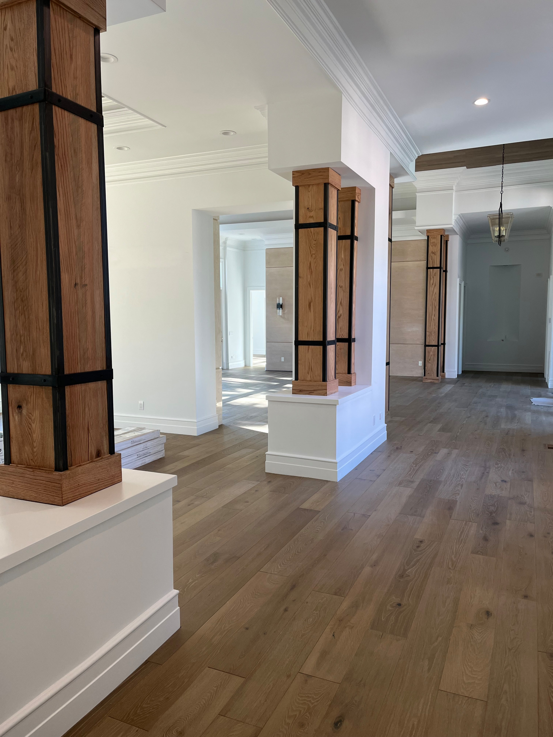 Inspiration for a rustic hallway remodel in Raleigh