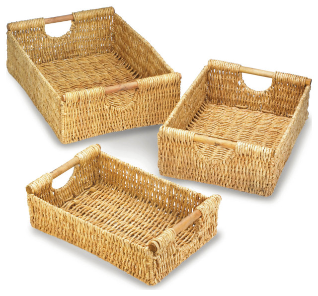 Maize Nesting Basket Set Tropical Baskets by VirVentures Houzz