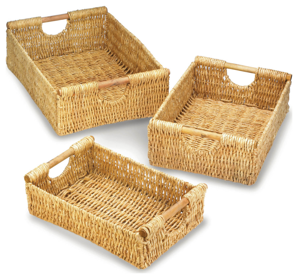 Maize Nesting Basket Set Tropical Baskets by VirVentures Houzz