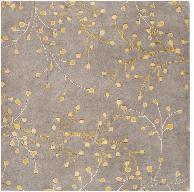 Surya Ath 5060 Athena Area Rug Medium Gray Taupe Contemporary Surya Athena Ath 5060 Fl Rug Gray Yellow Cream 9