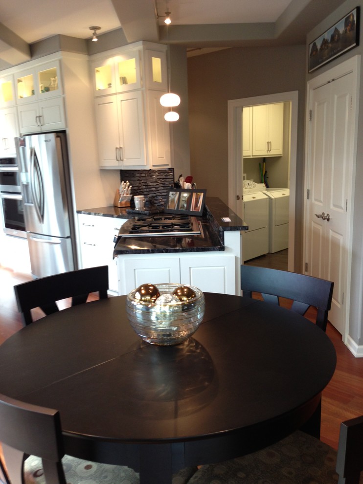 Inspiration for a transitional kitchen remodel in Omaha