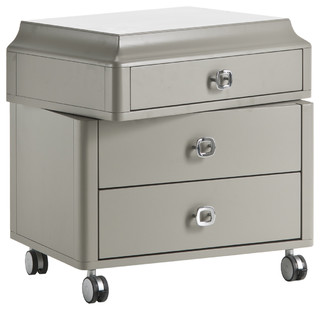 Rotating Small Chest Of Drawers On Caster Wheels Transitional