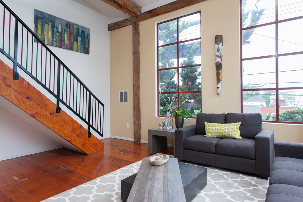 Photo of an industrial living room in San Francisco.