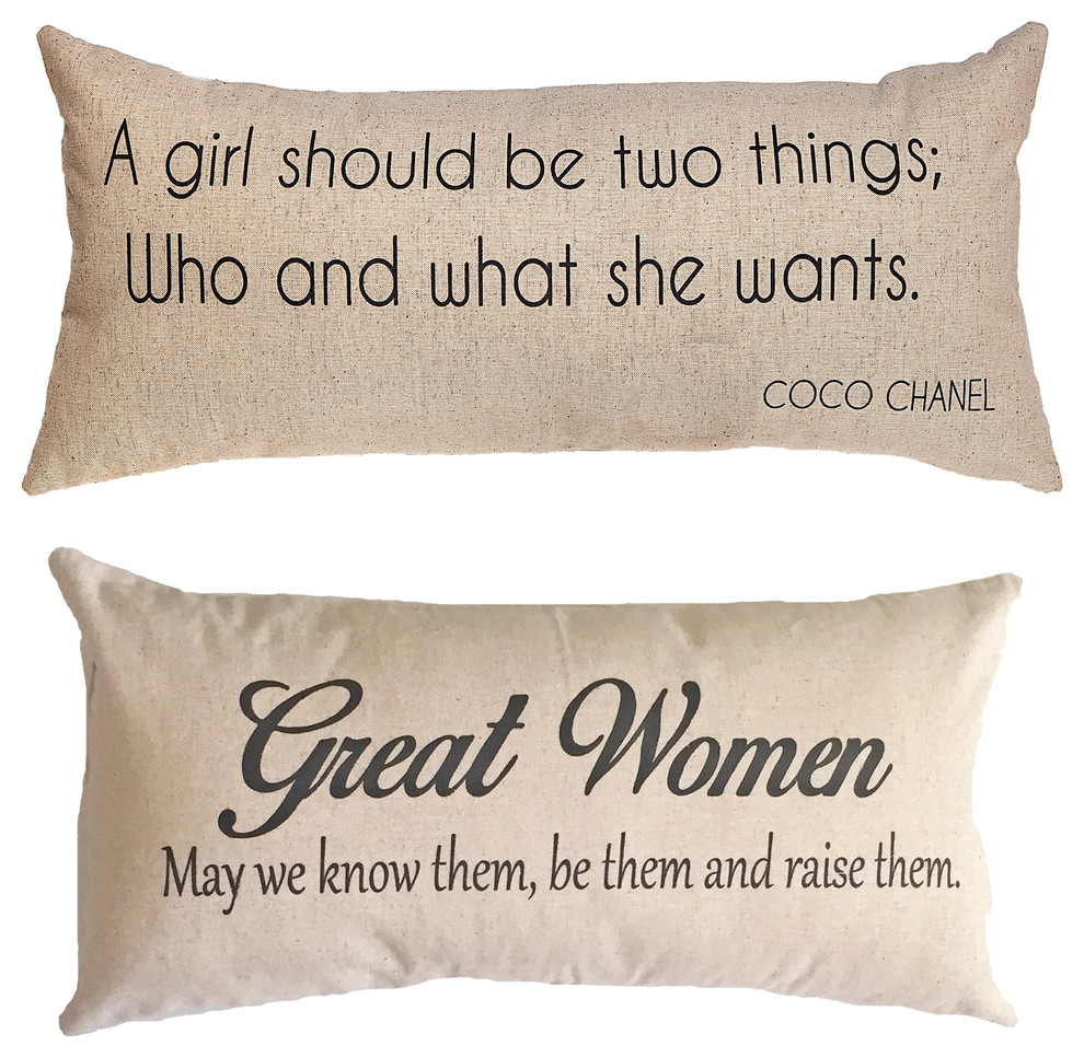 French Coco Chanel Fashion Designer Pillow With Removable Red Bow Pin -  Contemporary - Decorative Pillows - by Evelyn Hope Collection | Houzz