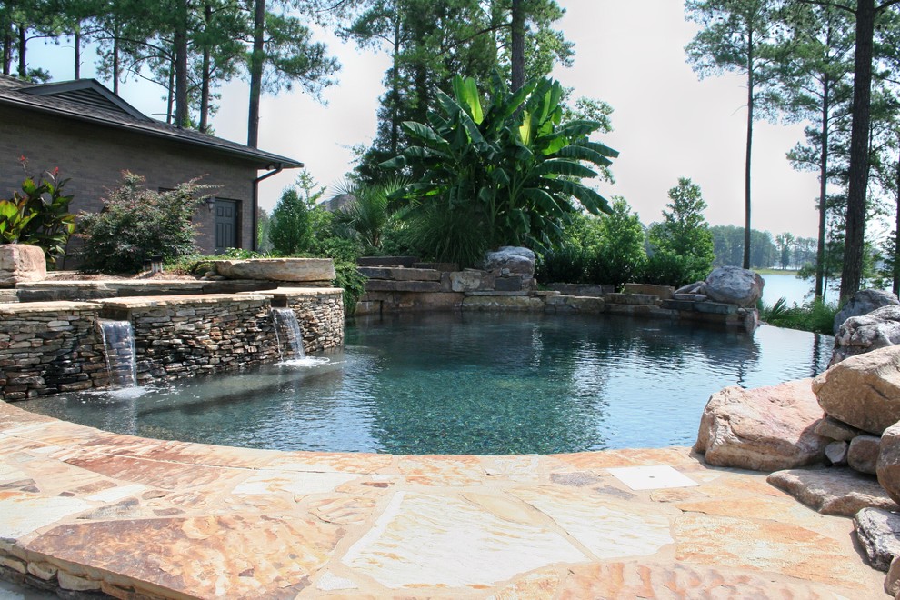 Pool - rustic pool idea