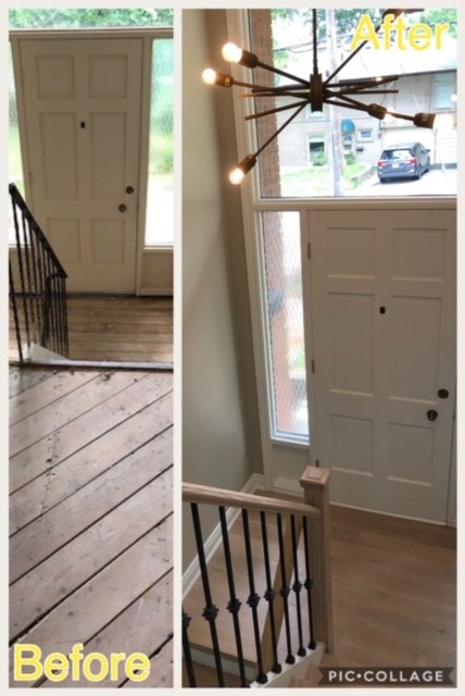 Before & After complete home remodeling with 18 ft long structural wall removal
