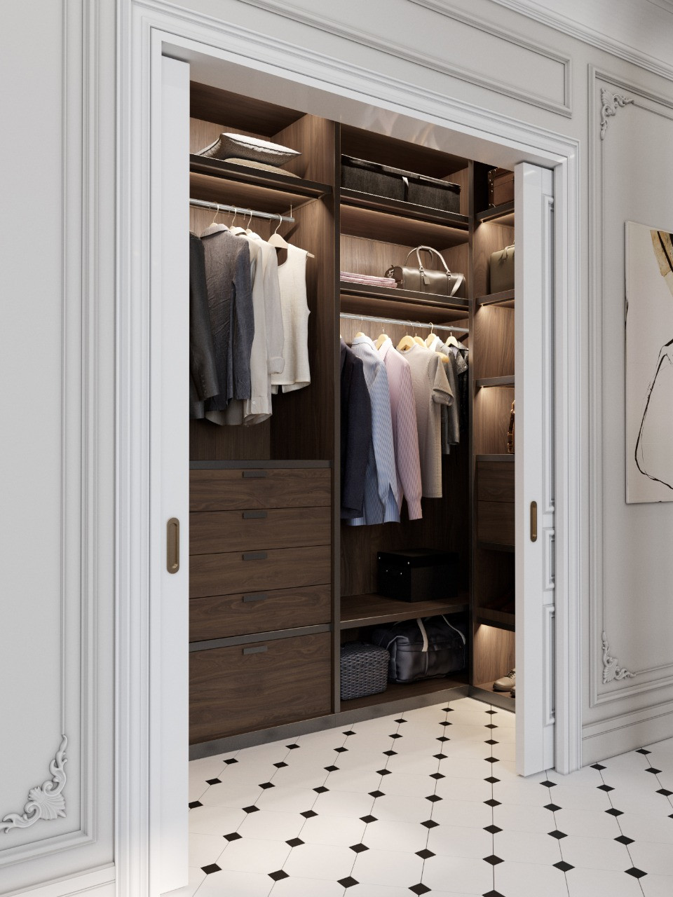 Квартира 100м.кв. в светло-зеленых оттенках оттенках