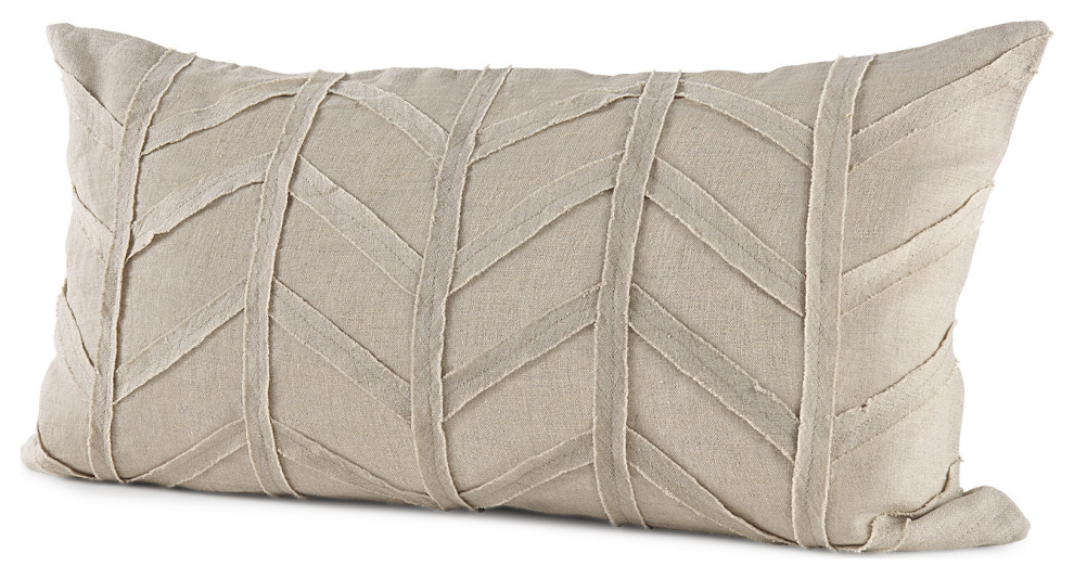 Curated visual reference: Picture Idea: Mercana Ivivva 14X26 Beige Fabric Textured Decorative Pillow Cover