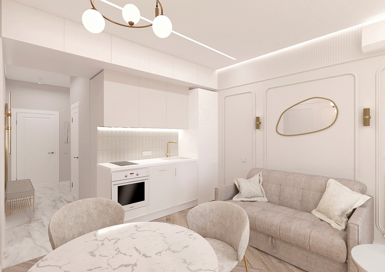 Студия в стиле неоклассика