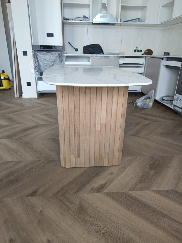 Реечное подстолье из массива