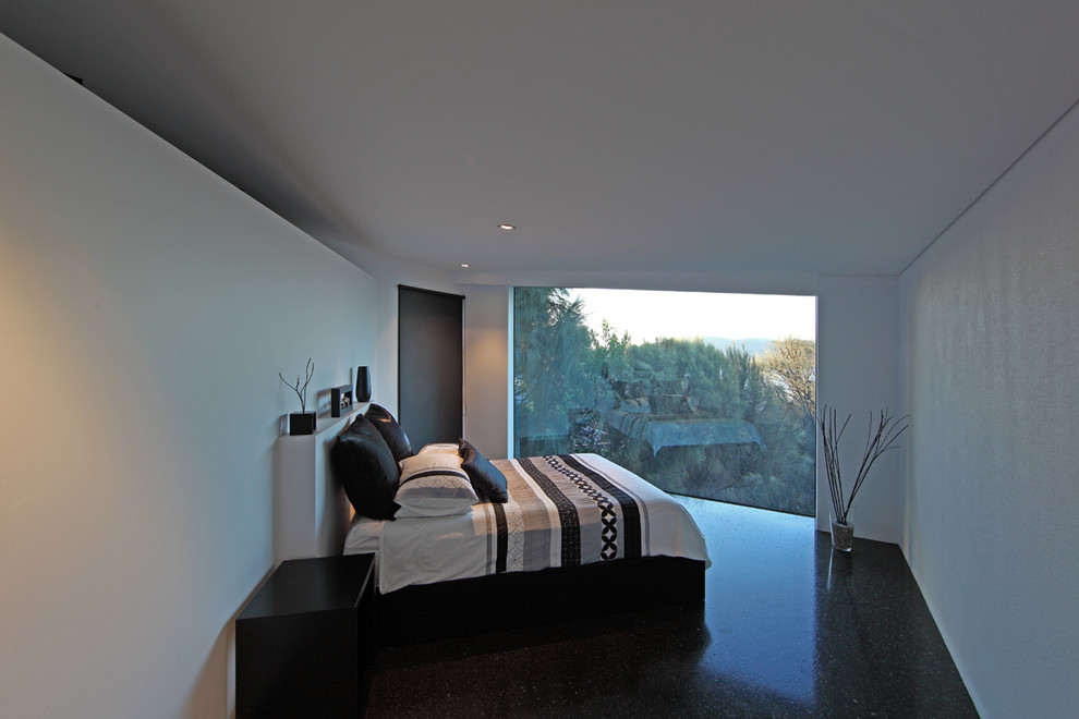 Photo of a contemporary bedroom in Hobart.