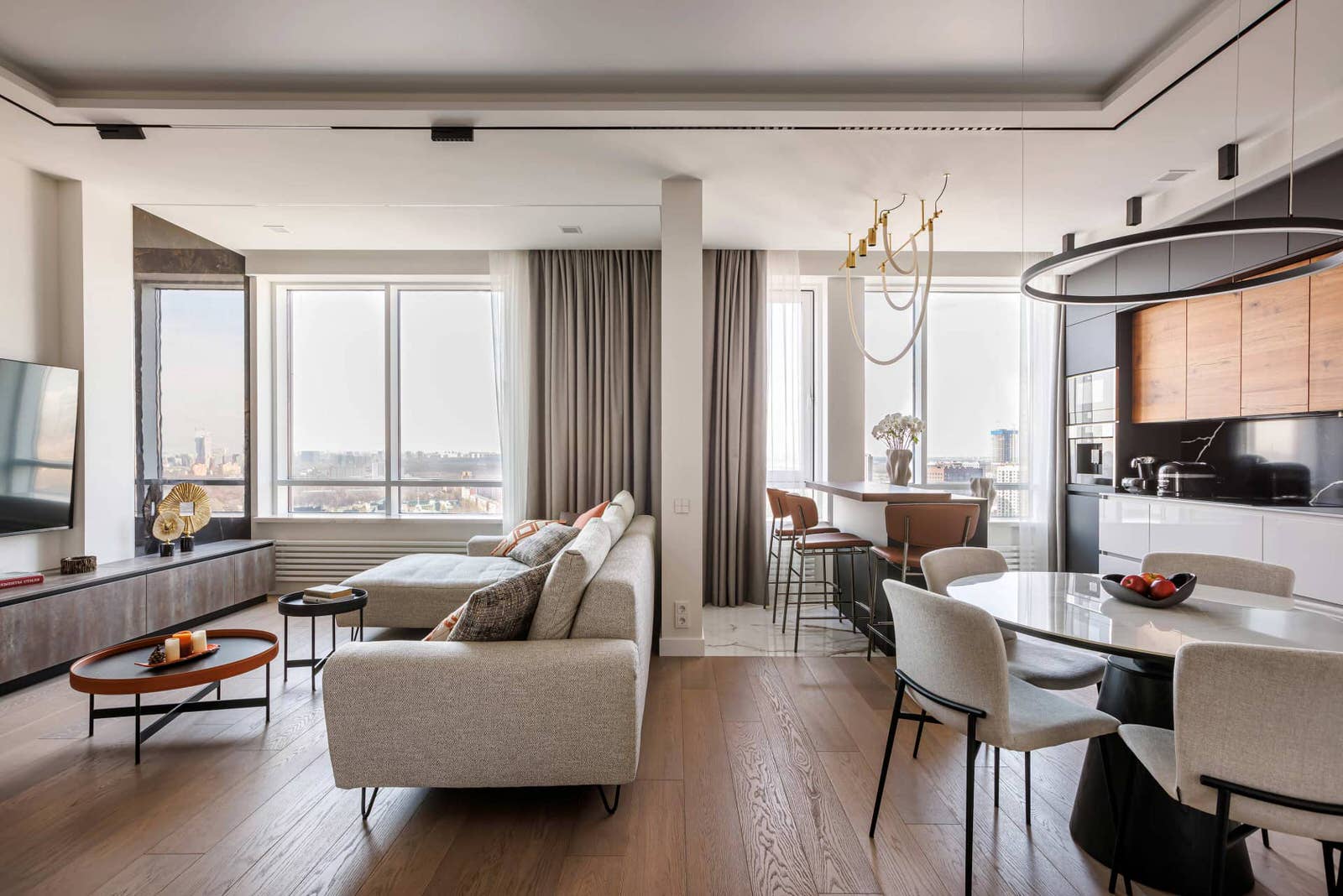 Дизайн и ремонт квартиры в ЖК «Хедлайнер» — Классическая геометрия