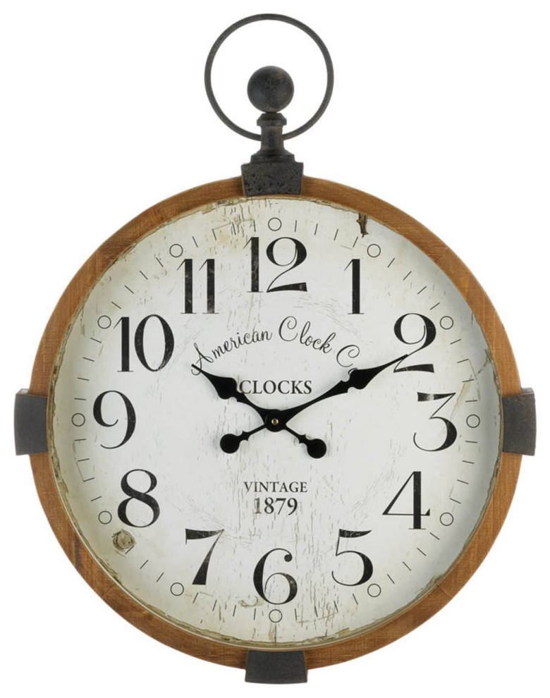 Vintage Industrial Wall Clock Transitional Wall Clocks by