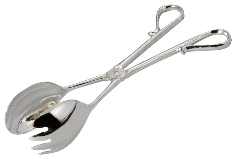 Elegance Large Salad Tongs Contemporary Serving Utensils by