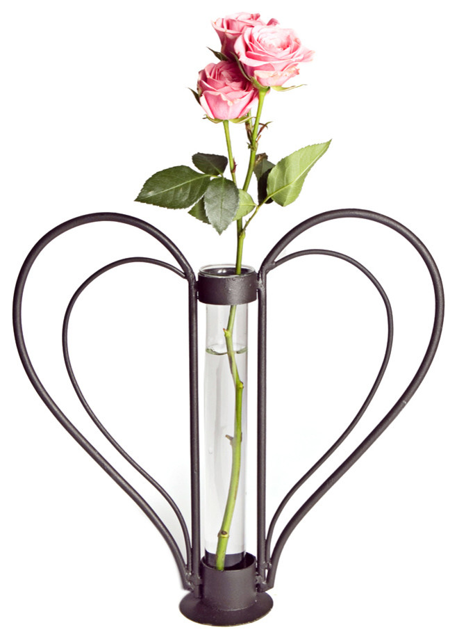 Sweetheart Iron Heart Shaped Bud Vase