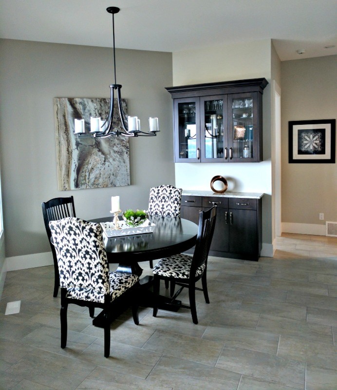 Transitional dining room photo in Vancouver