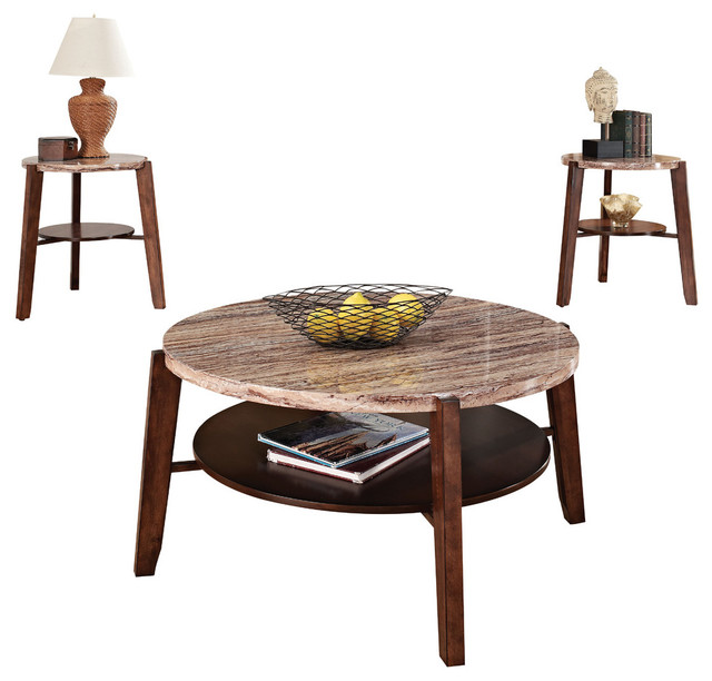 Nadav 3 Piece Coffee Or End Table Set Transitional Coffee Table Sets By Acme Furniture Houzz