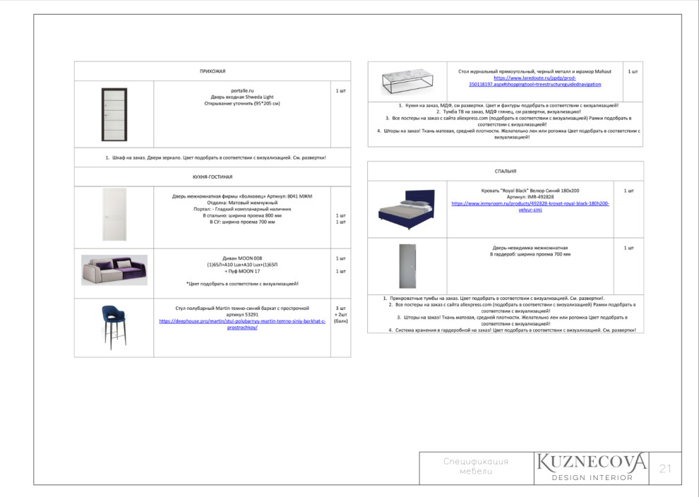Дизайн проект квартиры 50 кв.м.