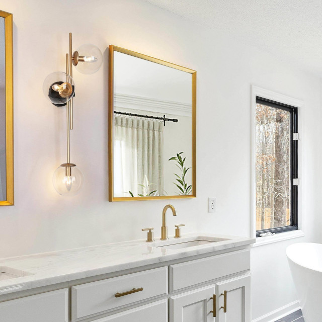LNC 3-Light Up/Down Modern Matte Globe Wall Sconces - Contemporary ...