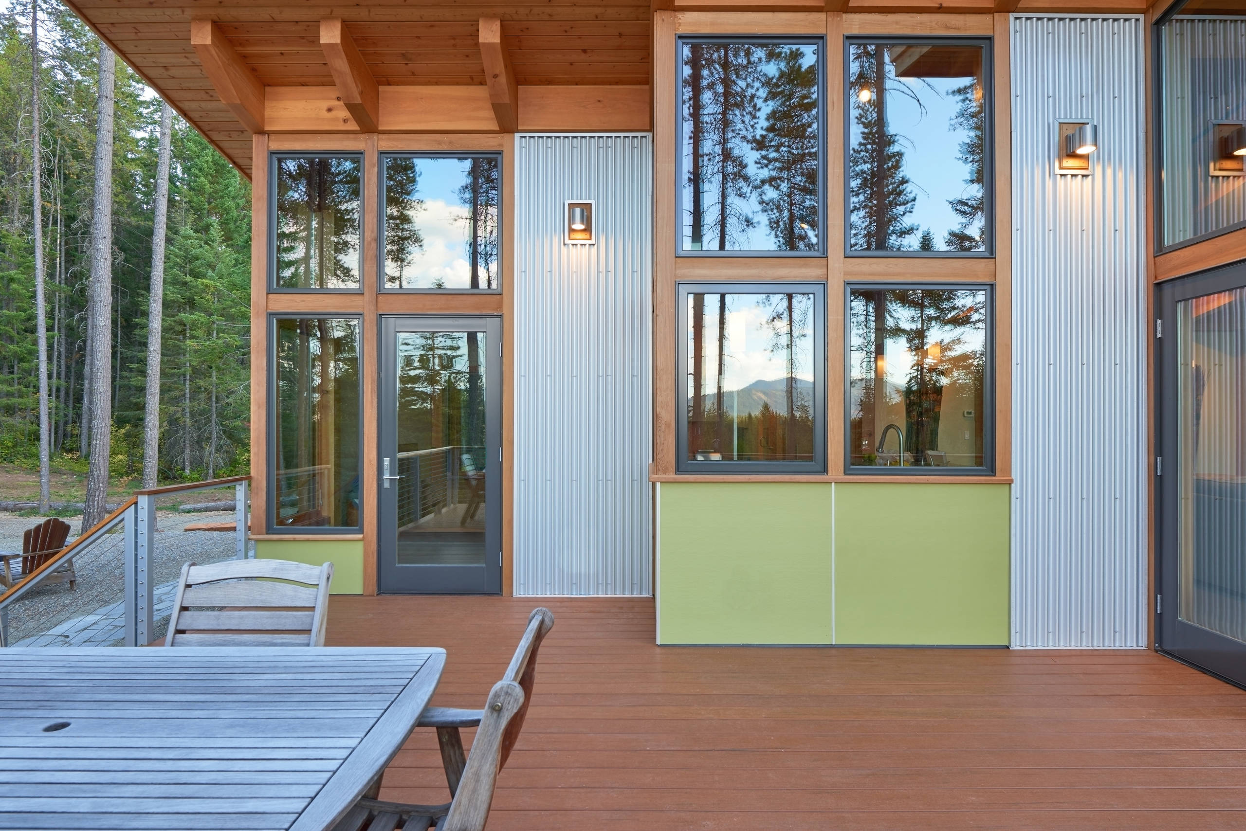 View of the deck, also accessible via an exterior door off second bedroom.