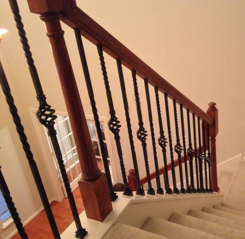 This is an example of a mediterranean staircase in Houston.