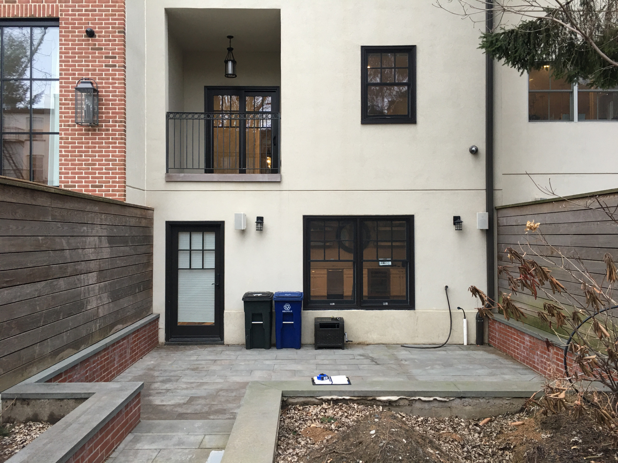 Before: Rear facade, dining area