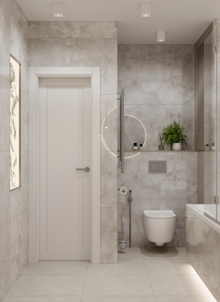 Ванная комната с растительными нишами