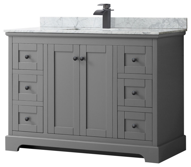 Avery Vanity CX or CM, 48 inch Single Transitional Bathroom