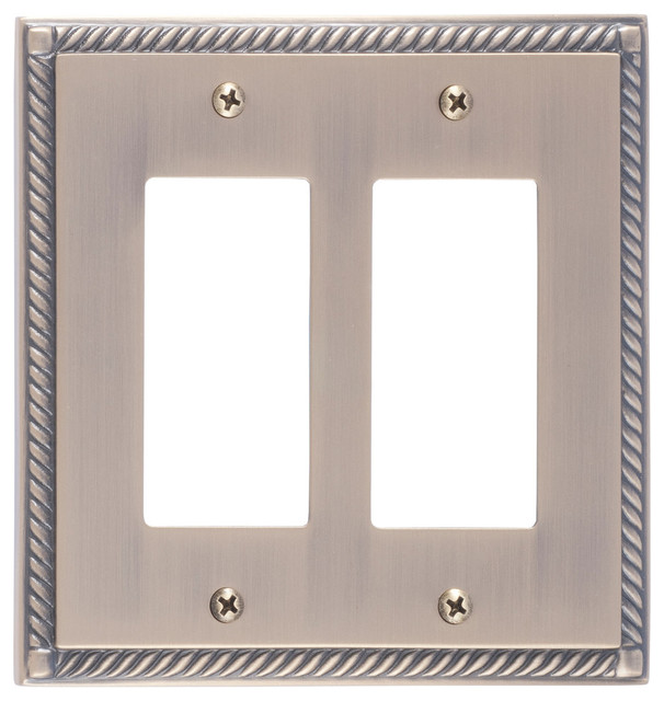 Double GFCI Contemporary Switch Plates And Outlet Covers