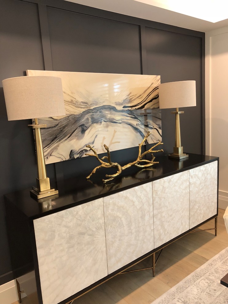 Transitional dining room photo in Toronto