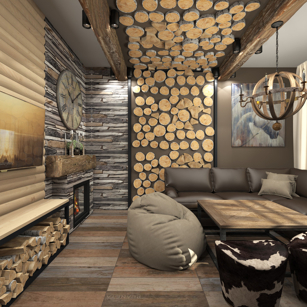 Интерьеры двухэтажной бани. Комната отдыха(вариант 2)